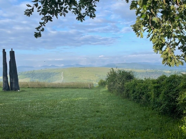 Zicht op de Pyreneeën s'ochtends om 8 uur 